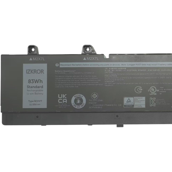 ⁦סוללה מקורית Dell Original Precision 7770 7670 7780 7680 83WH⁩ – תמונה ⁦2⁩