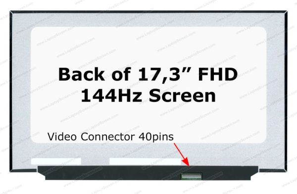 ⁦מסך 17.3 FHD / 40PIN / No BR / SLIM / IPS / Matt/ 144HZ⁩ – תמונה ⁦2⁩