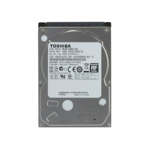 דיסק קשיח פנימי לנייד HDD Toshiba 1TB 5400rpm 8MB