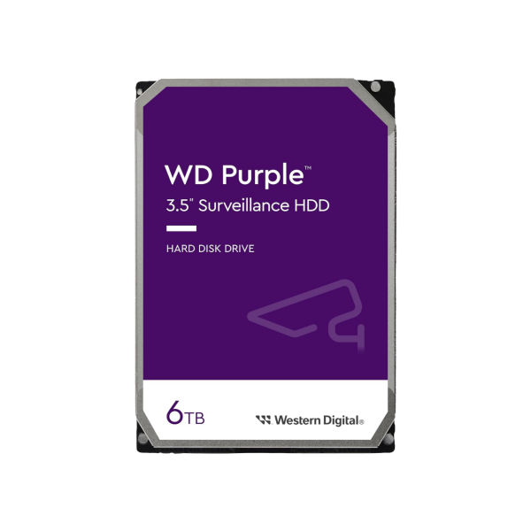 דיסק קשיח פנימי Western Digital Purple Desktop 3.5"  6TB 5400 128MB 3Y