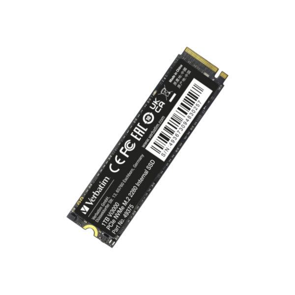 ⁦דיסק VERBATIM Vi3000 PCIe NVMe M.2 1TB 3100/2200/MB/s⁩ – תמונה ⁦2⁩