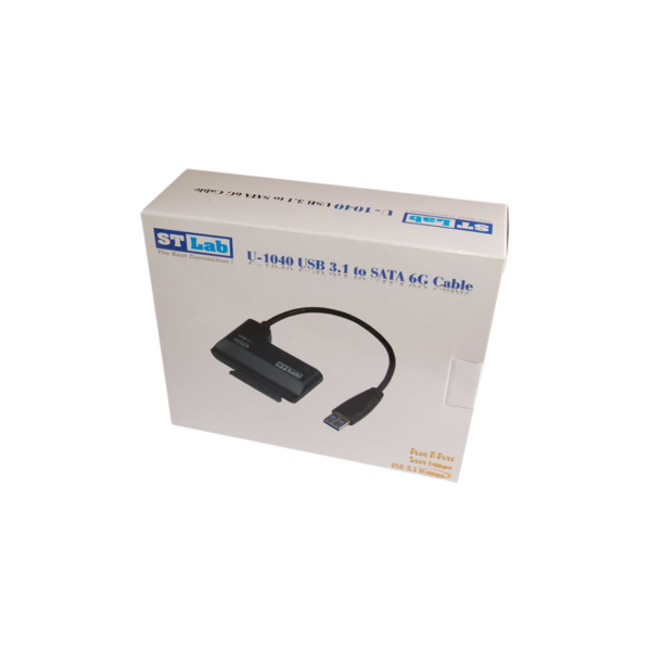 ⁦מתאם STLab USB 10Gbps to SATA 6G U-1041 10Gbps 6G 0.6Y-L⁩ – תמונה ⁦3⁩