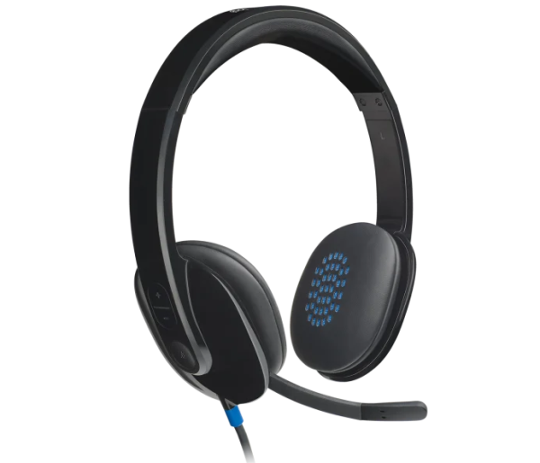אוזנייה חוטית USB עם מיקרופון Logitech H540
