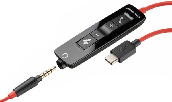 ⁦אוזניות חוטיות לאוזן אחת Poly Plantronics Blackwire C5210 USB-A⁩ – תמונה ⁦3⁩