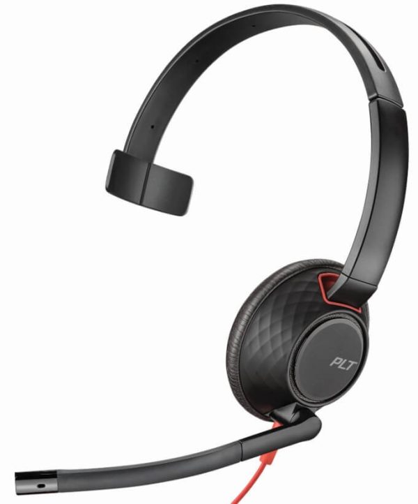 ⁦אוזניות חוטיות לאוזן אחת Poly Plantronics Blackwire C5210 USB-A⁩ – תמונה ⁦4⁩