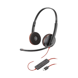 אוזניות מונו על-האוזן, חוטי Poly Plantronics Blackwire 3220 USB-C
