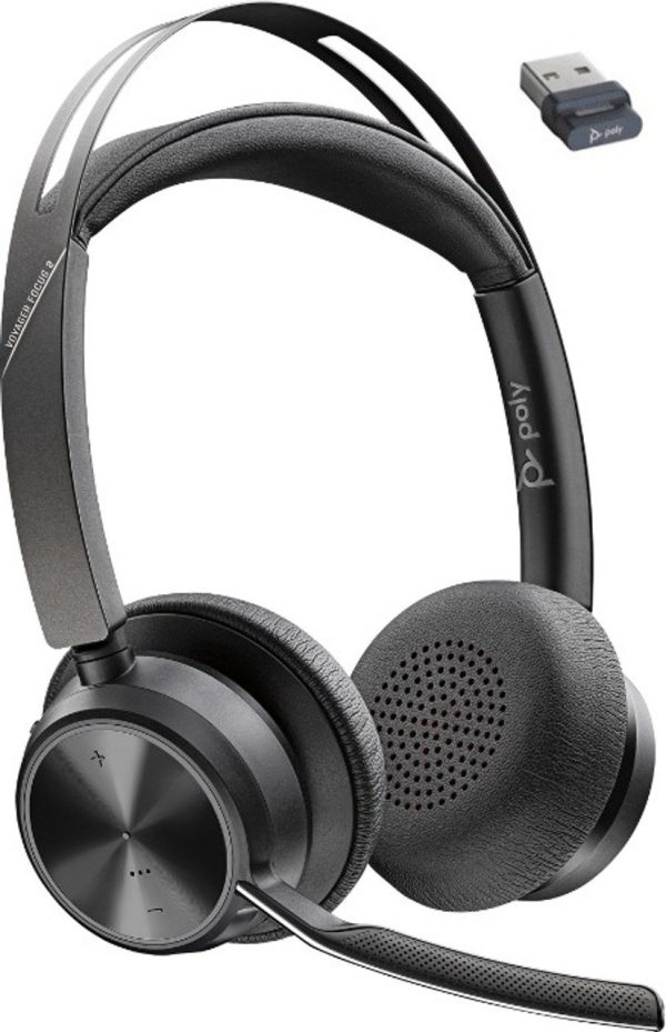 ⁦אוזניות Poly Voyager Focus 2 USB-A⁩ – תמונה ⁦3⁩