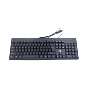 מקלדת חוטית שקטה בחיבור חוטי בצבע שחור HP K1600 Wired Keyboard