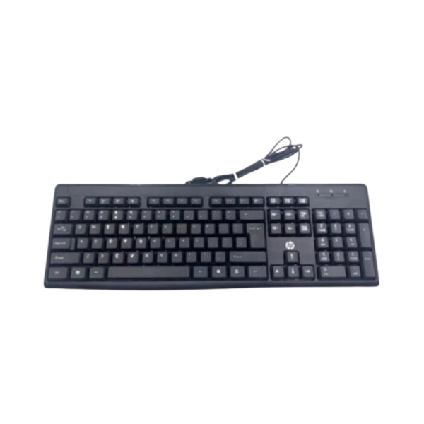 מקלדת חוטית שקטה בחיבור חוטי בצבע שחור HP K1600 Wired Keyboard