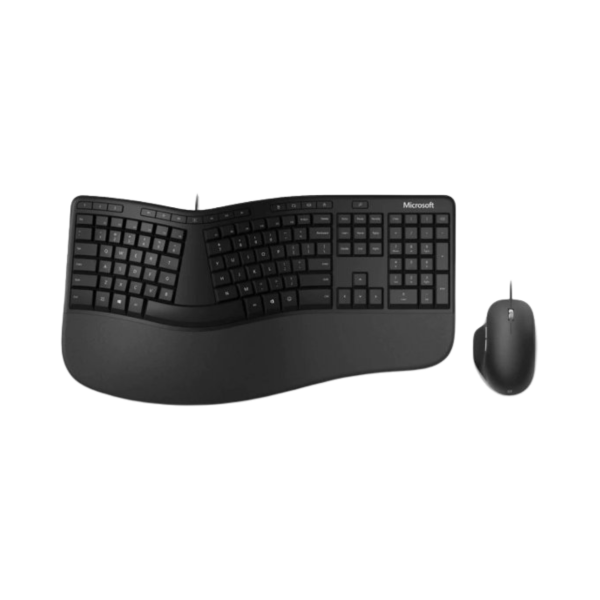 סט מקלדת ועכבר חוטיים ארגונומיים Microsoft Wired Ergonomic