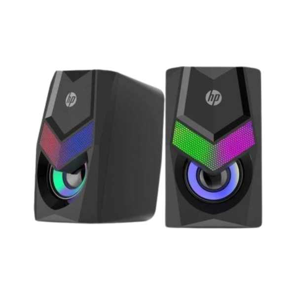 ⁦רמקולים חוטיים בחיבור 3.5 מ"מ עם תאורת RGB HP DHE-6000 USB⁩ – תמונה ⁦4⁩