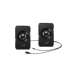 רמקולים למחשב Genius 2x3W (6W) בסגנון עץ-שחור