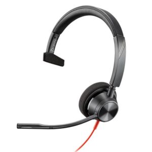 אוזניות חוטיות עם מיקרופון חיבור Poly USB