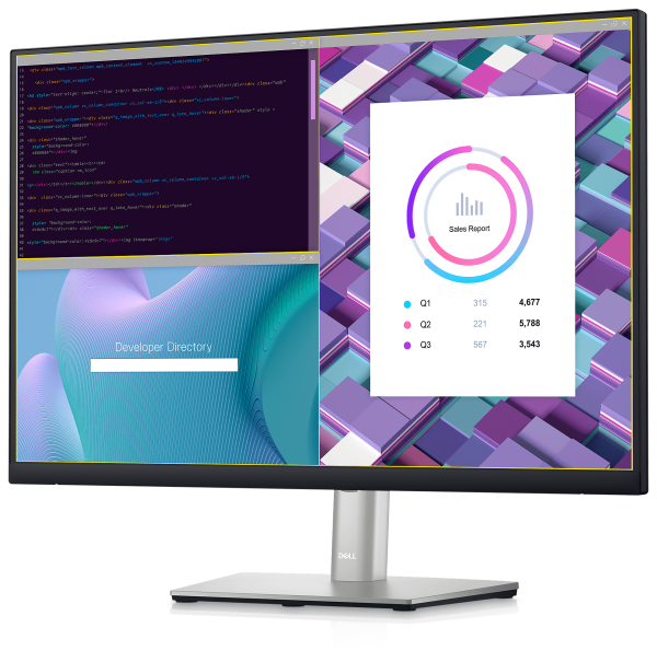⁦מסך למחשב DELL 24" P2423 WUXGA LED IPS DP HDMI⁩ – תמונה ⁦3⁩