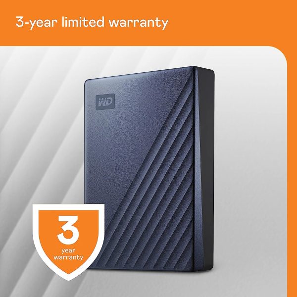 ⁦כונן קשיח חיצוני נייד Western Digital My Passport 4TB USB-C⁩ – תמונה ⁦5⁩