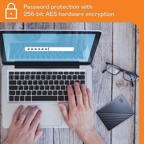 ⁦כונן קשיח חיצוני נייד Western Digital My Passport 4TB USB-C⁩ – תמונה ⁦3⁩