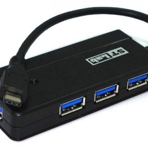 רכזת מפצל HUB 4 port USB3.1 Type-C פלסטיק