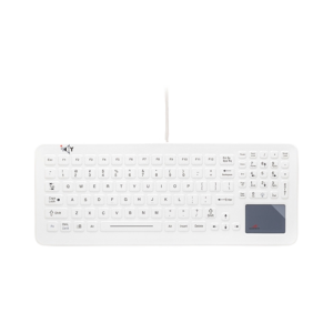 מקלדת + טאצ' פד בחיבור USB רחיצה לחדרי ניתוח ובתי חולים בצבע לבן