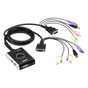 ממתג KVM ל-2 מחשבים Aten CS682 DVI/USB