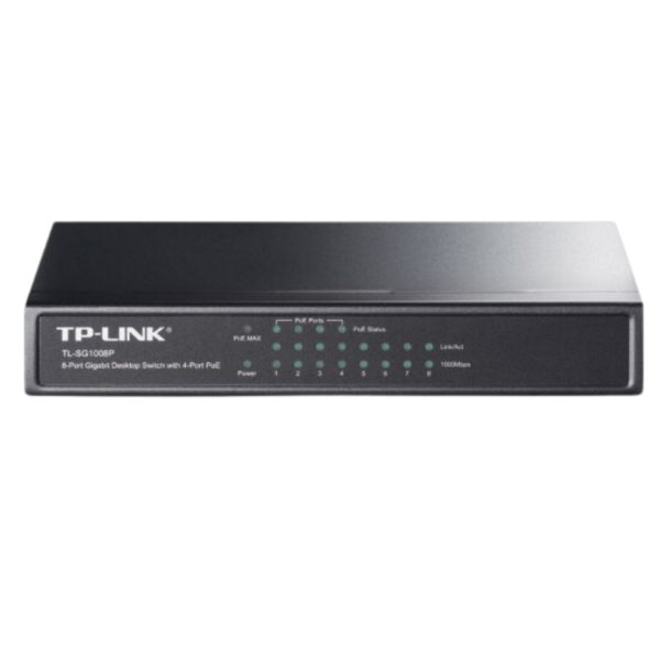 מתג 8Port Gigabit 1G Desktop Switch with 4-Port PoE