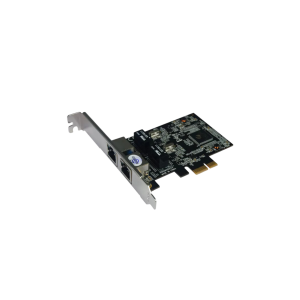 כרטיס רשת יציאת PCIe עם 2 חיבורי STLab RJ45 10/100/1000 1YL