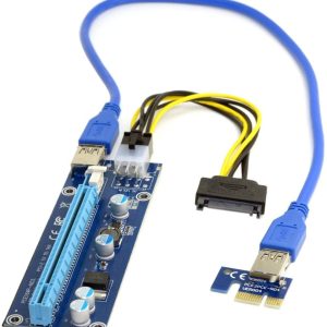מתאם לכרטיס מסך עבור כריית מטבעות PCI-E Riser Ver.009 ערכה