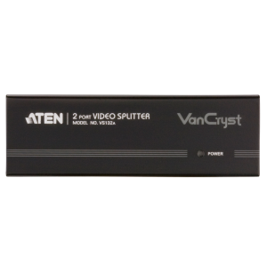 מפצל מרחיק VGA מכניסה 1 ל-2 יציאות כולל מגבר ל-65 מטר