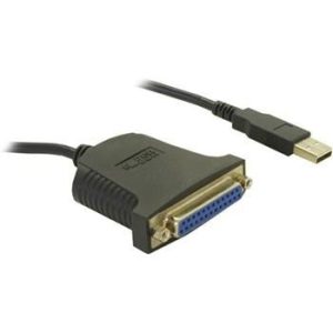 כבל USB - פרללי 25 פינים נקבה איכותי, תומך Windows 8 / 8.1