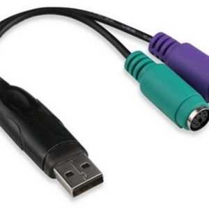 כבל מתאם USB זכר - 2xPS/2 נקבות
