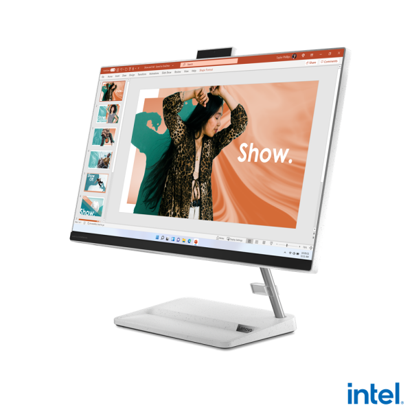 ⁦מחשב AIO LENOVO IdeaC 24'' i5-1240P/16GB/512GB/MX550/DOS/1Y⁩ – תמונה ⁦3⁩