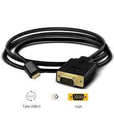 כבל Type-C זכר ל- VGA זכר באורך 1.8 מטר
