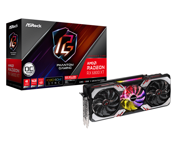⁦כרטיס מסך ASRock RADEON RX 6800 XT Phantom Gaming 16GB⁩ – תמונה ⁦2⁩