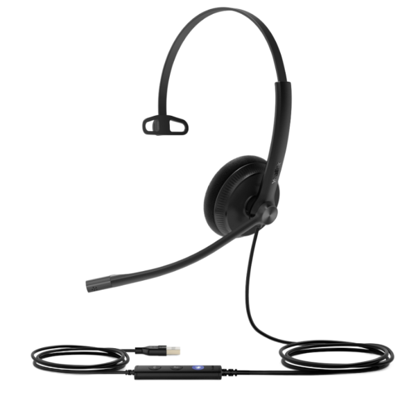 ⁦מערכת ראש (אוזניות) לאוזן אחת Yealink UH34M Lite USB⁩ – תמונה ⁦3⁩