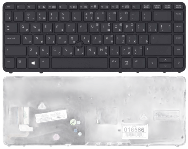 מקלדת למחשב נייד מוארת HP Elitebook 840 850 G1 G2 אנטר קטן