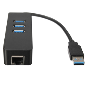 רכזת USB3.0 עם 3 פורטים + חיבור רשת LAN GIGA, תומך WIN 10