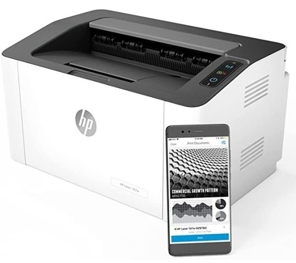 ⁦מדפסת לייזר HP Laser 107w Wi-Fi⁩ – תמונה ⁦4⁩