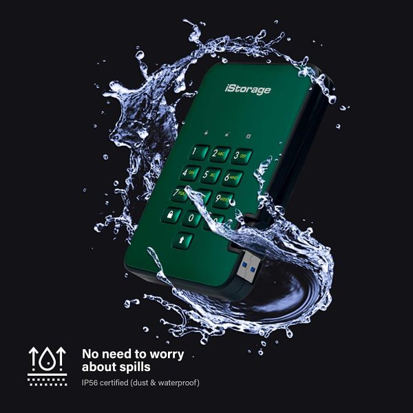 ⁦דיסק קשיח נייד מוצפן 2.5'' / diskAshur2 / 1TB / Green⁩ – תמונה ⁦3⁩