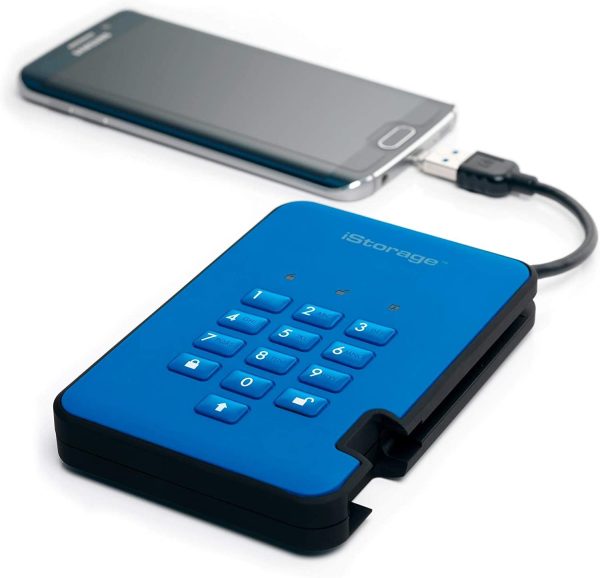 ⁦דיסק מוצפן נייד 2.5'' / SSD / diskAshur2 / 1TB / Blue⁩ – תמונה ⁦3⁩