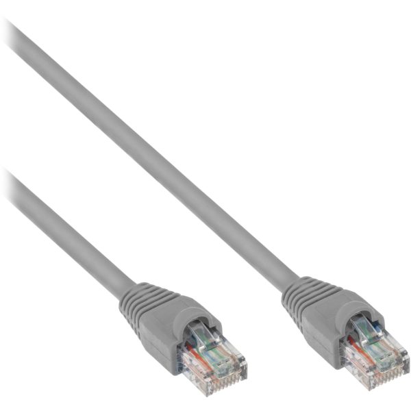 ⁦כבל רשת מגשר מסוכך CAT5e באורך 30 מטר אפור⁩ – תמונה ⁦2⁩