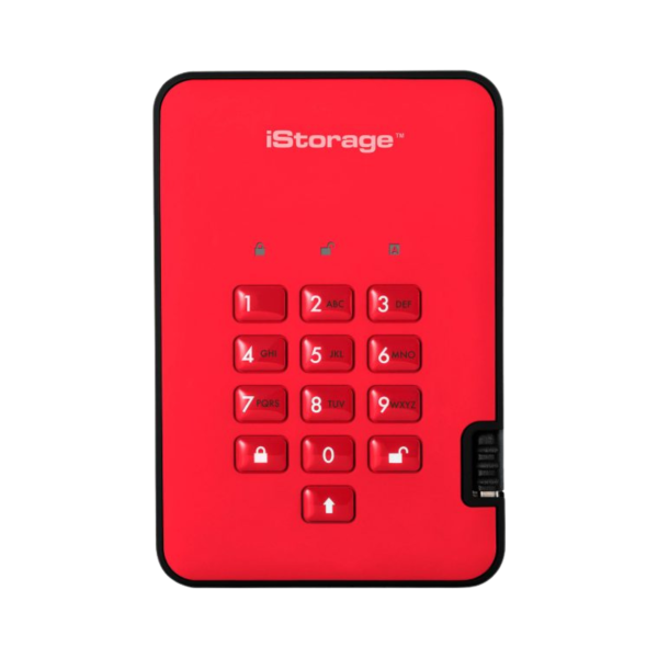 דיסק מוצפן נייד 2.5'' / SSD / diskAshur2 / 8TB / Red