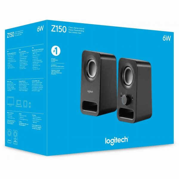 ⁦רמקולים Logitech 6W RMS 2.0 Z150⁩ – תמונה ⁦3⁩