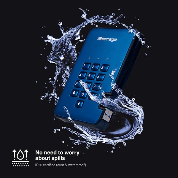 ⁦דיסק קשיח נייד מוצפן 2.5'' / diskAshur2 / 4TB / Blue⁩ – תמונה ⁦3⁩