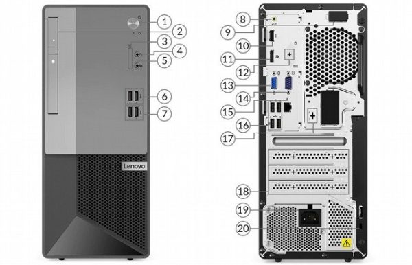 ⁦מחשב נייח V50t 13IOB i5-11400/256GB NVME/8GB/DOS/3YO⁩ – תמונה ⁦4⁩