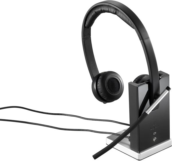 ⁦אוזנייה אלחוטית עם מיקרופון Logitech H820e - 2 אפרכסות⁩ – תמונה ⁦3⁩