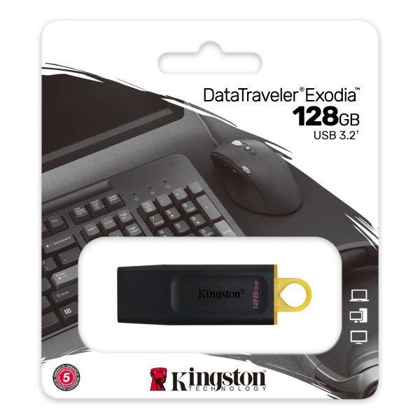 ⁦דיסק און קי Kingston DataTraveler Exodia 128GB USB3.2⁩ – תמונה ⁦2⁩