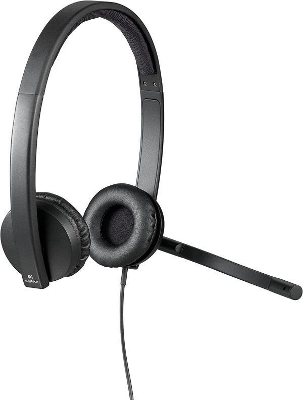 ⁦אוזנייה חוטית USB עם מיקרופון Logitech H570e⁩ – תמונה ⁦4⁩