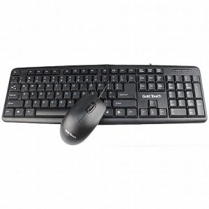 סט חוטי מקלדת ועכבר Gold Touch Combo Set USB צבע שחור