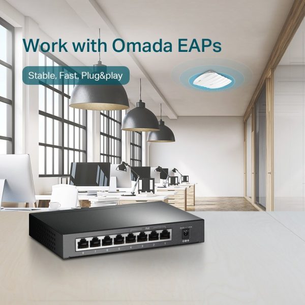 ⁦מתג 8Port Gigabit 1G Desktop Switch with 4-Port PoE⁩ – תמונה ⁦4⁩