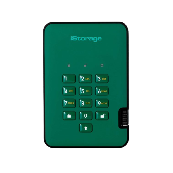 דיסק מוצפן נייד 2.5'' / SSD / diskAshur2 / 8TB / Green