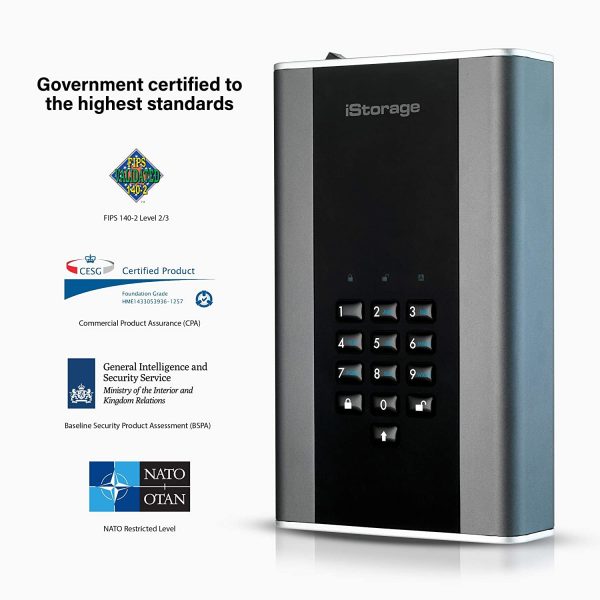 ⁦דיסק קשיח מוצפן 3.5'' / DiskAshur DT2 / 3TB / Class / FIPS⁩ – תמונה ⁦2⁩